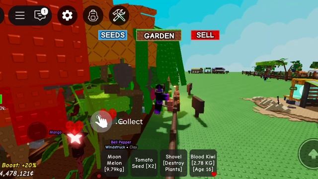 Играю в Grow A Garden