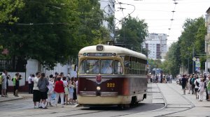 Старт парада трамваев в Москве, 12 июля 2025