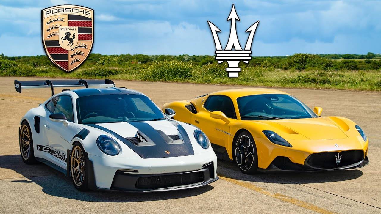 Кто победит в заезде： Porsche 911 GT3 RS или же Maserati MC20？ смотреть онлайн