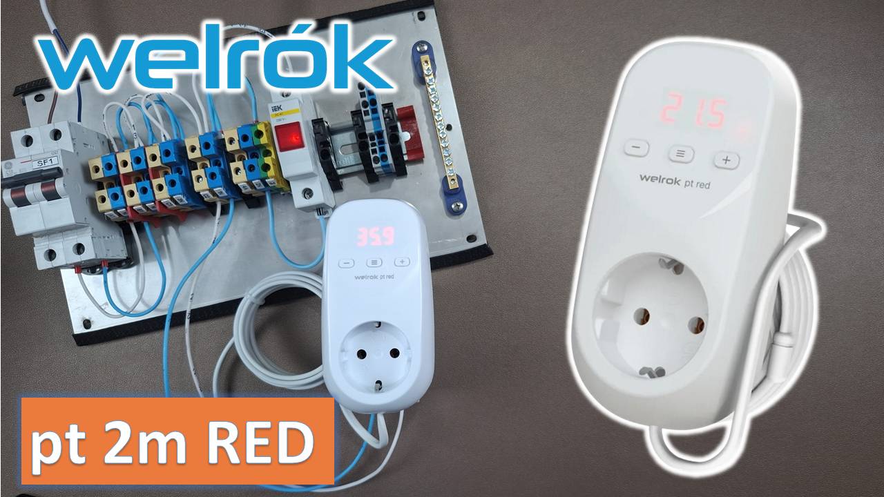 Умный терморегулятор PT 2m red - обзор и настройка розеточного терморегулятора от российской Welrok смотреть онлайн