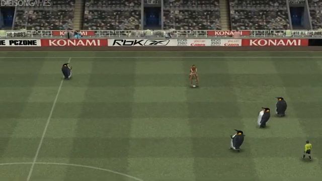 PES 6 Gameplay (Pinguins VS Dinossauros)