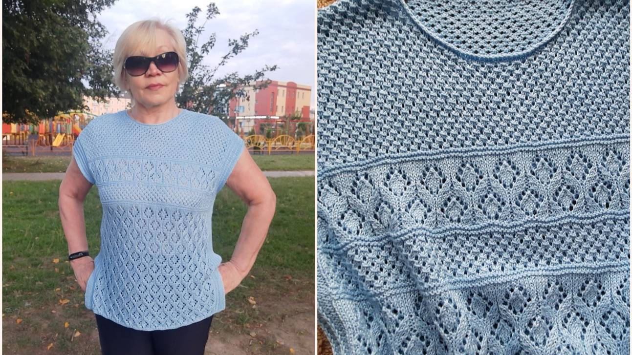 Топ с сетчатым узором. смотреть онлайн