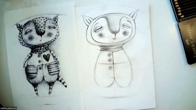 Носик в горошек, хвостик в полоску, сердце в груди (простой карандаш) смотреть онлайн