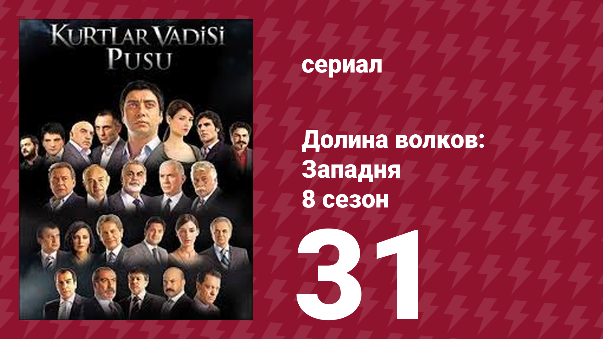 Долина волков: Западня 8 сезон 31 серия (сериал, 2010) смотреть онлайн