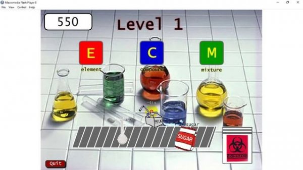 Game "Elements ,compounds and mixture"