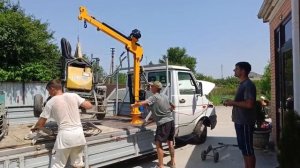 Кран манипулятор мини кран КМУ 1Т ПРОЕРКА РАБОТОСПОСОБНОСТИ БЕЗ АУТРИГЕРА (БОКОВОЙ ЛАПЫ).