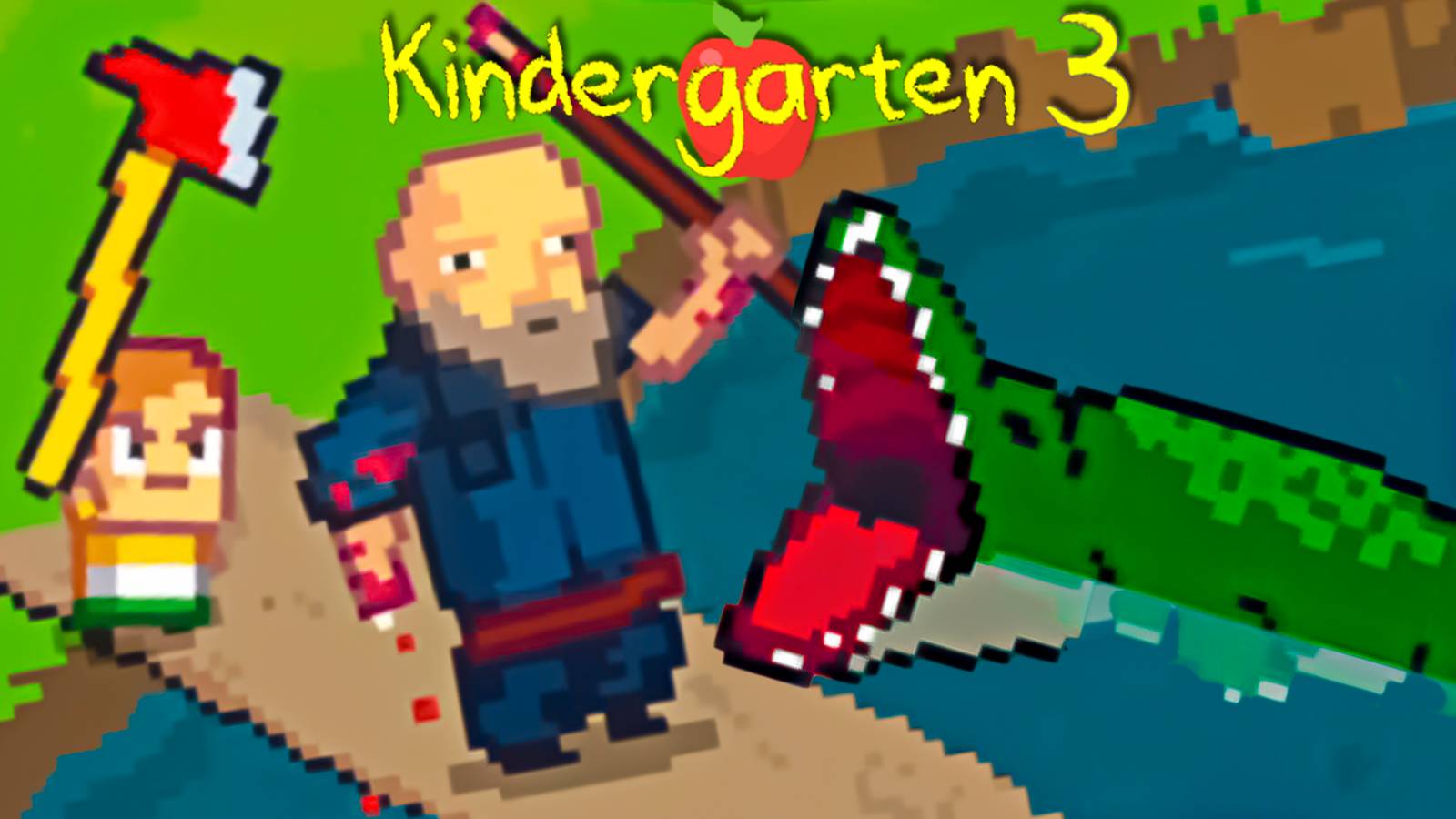 КРОКОДИЛ ПРОТИВ УБОРЩИКА ► Kindergarten 3 #4 Прохождение