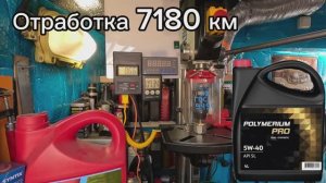 Тест отработки 7180 км Polymerium PRO sl 5w40 на ЧМТ по ГОСТ9490 LADA GRANTA