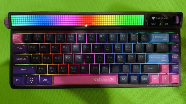 Клавиатура игровая Machenike KT68 Smart Screen беспроводная 68 клавиш