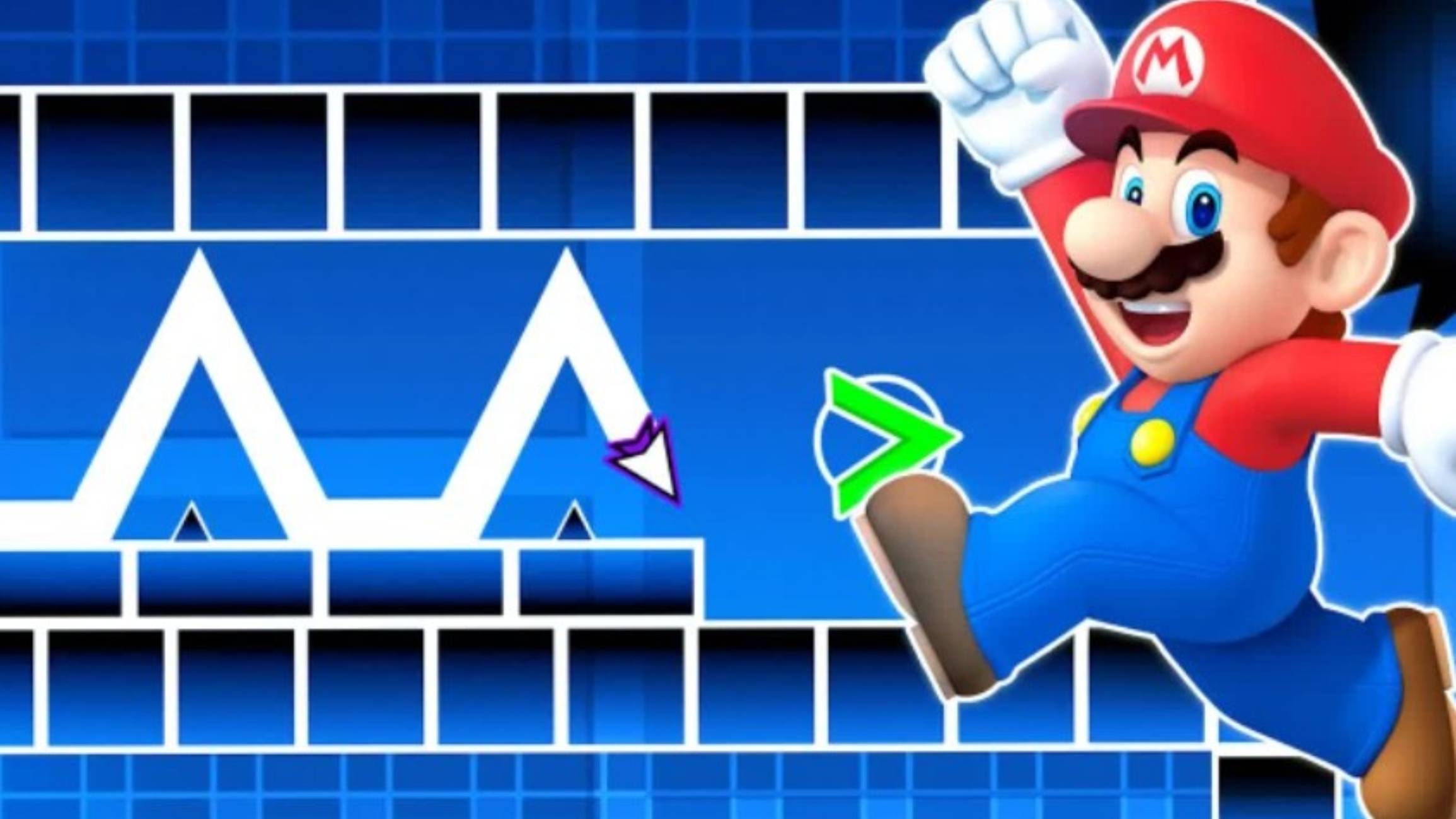 Пробуем за МАРИО - Overlord / Geometry Dash смотреть онлайн