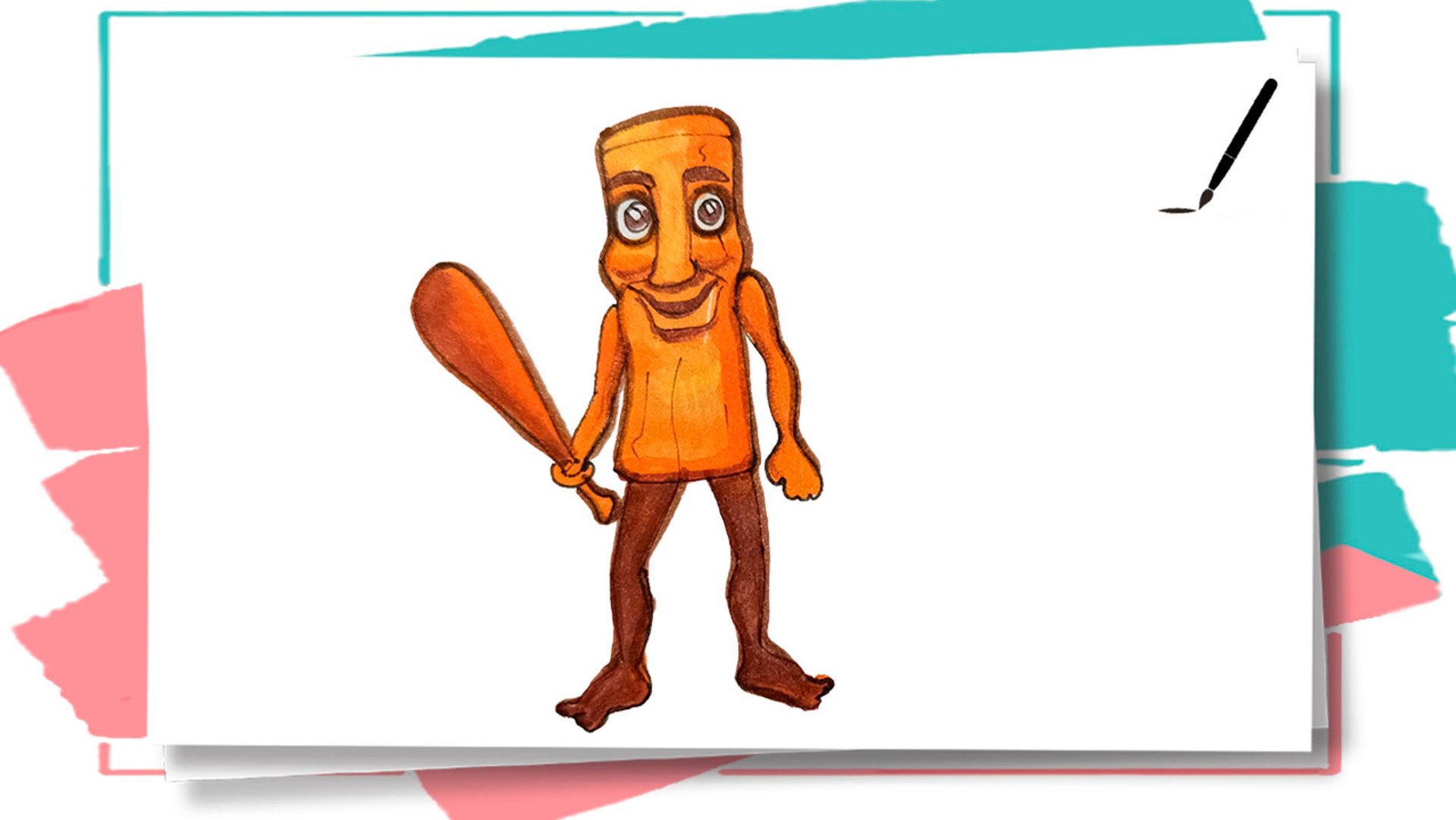 Рисуем Тунг Тунг Тунг Сахура / How to draw Tung Tung Tung Sahur смотреть онлайн