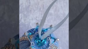 Моя новая ёлочная игрушка с павлином .Бархатные игрушки своими руками.# поделки # новогодний декор #