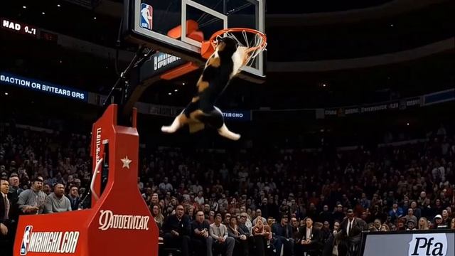 Кот баскетболист | Создано с помощью редактора ИИ | Подпишись и ставь лайк