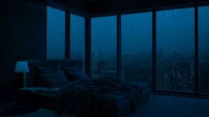 Шум Дождя в Спальне над Городом | Фон Дождя за Окном для Глубокого Сна | Белый Шум