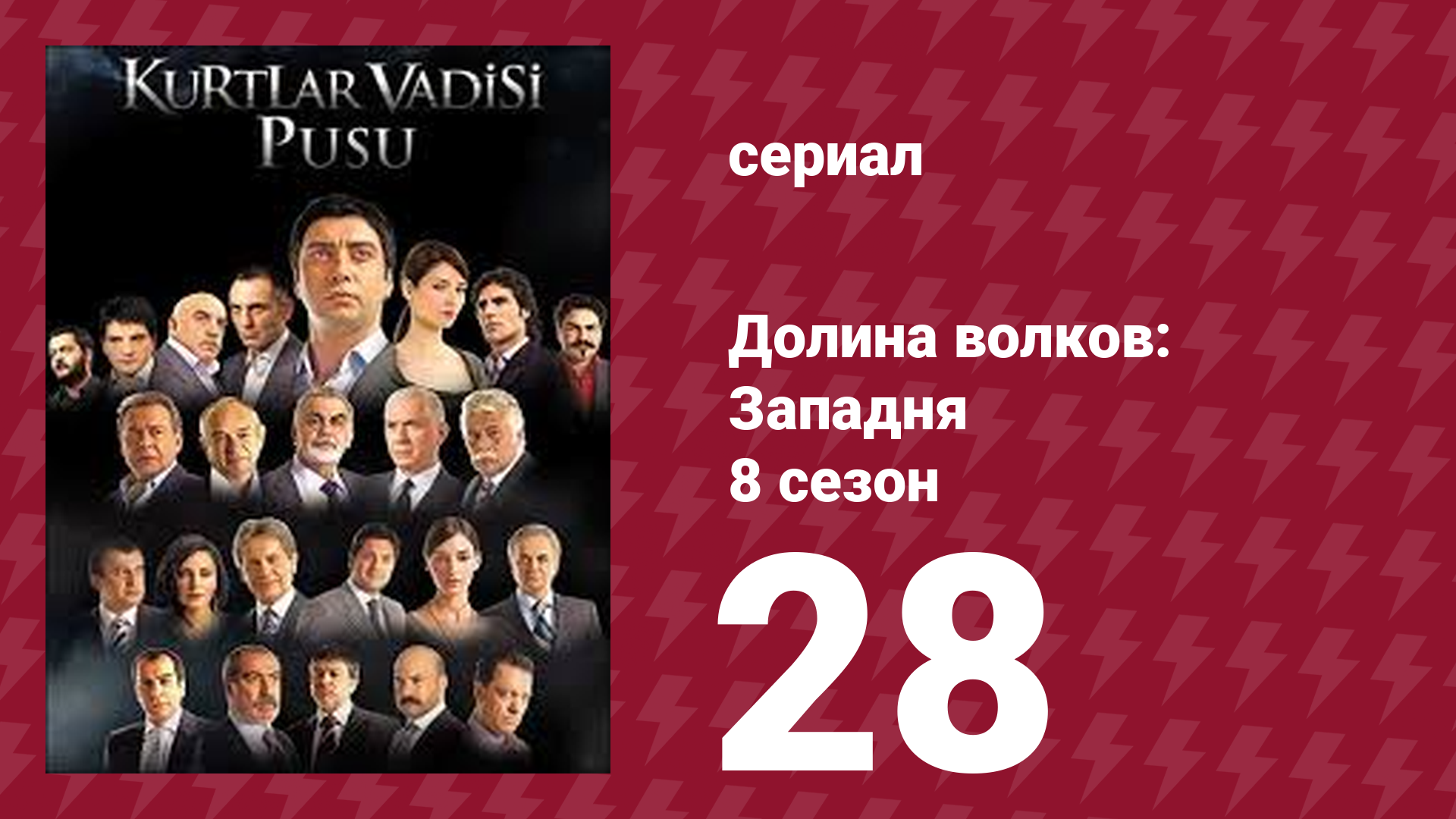 Долина волков: Западня 8 сезон 28 серия (сериал, 2010) смотреть онлайн