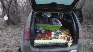 Ночлег в рено дастер на рыбалке Overnight in Renault Duster fishing