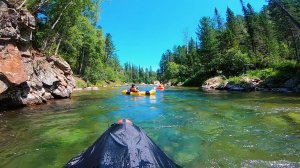 Лангутай на пакрафте. Низкий уровень воды.