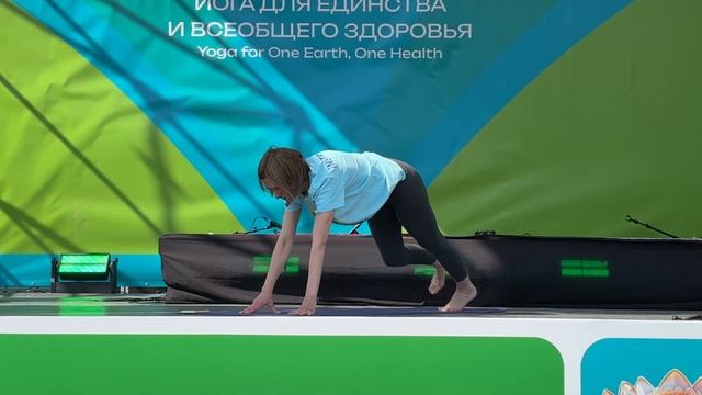 21.06.2025 XI Международный день йоги на ВДНХ. Мастер-класс на укрепление мышц кора и рук (20 минут) смотреть онлайн