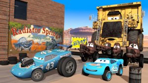 ТАЧКИ МОЛНИЯ МАККУИН СПАСАЕТСЯ ОТ САМОСВАЛА ЛЮБОЙ ЦЕНОЙ