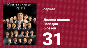 Долина волков: Западня 6 сезон 31 серия (сериал, 2008)