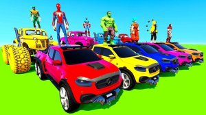 Мультики про машинки: мультики для мальчиков — супер гонки супергероев на машинах.