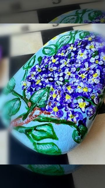 Сирень - рисунок на камне смотреть онлайн