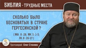 Сколько было бесноватых в стране Гергесинской (Мф. 8-28). Протоиерей Олег Стеняев
