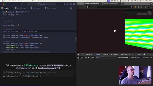 [Bruno Simong ] Three.js Journey 41 — GPGPU Flow Field Particles Shaders смотреть онлайн