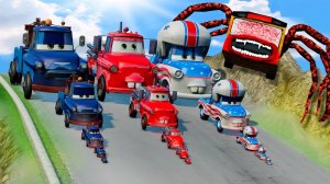 БИТВА МЭТРОВ! КТО БЫСТРЕЕ ДОЕДЕТ ДО ФИНИША ТАЧКИ МОЛНИЯ МАККУИН