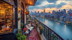 Летний Джаз над Манхэттеном | Уютный Вечер с Вином и Видами на Нью-Йорк