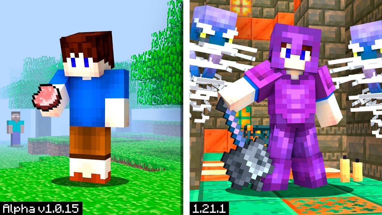 100 Дней, но ВЕРСИЯ МЕНЯЕТСЯ в Майнкрафт! смотреть онлайн