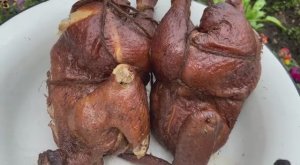 Копченый цыпленок бройлерный. Сами вырастили, сами закоптили!