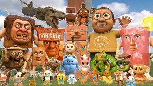 Небесная лестница, полностью итальянский 3d-мем brainrot, тунг-тунг сахур