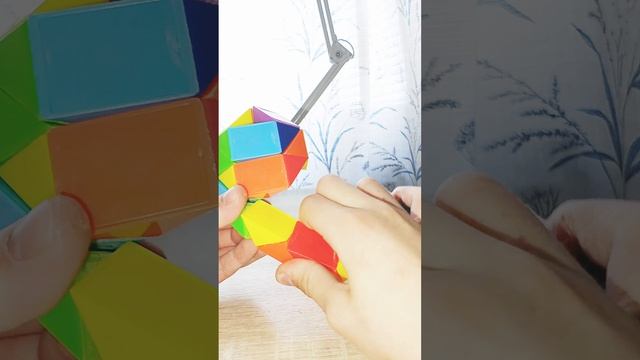 Собираем яйцо динозавра из Змейки Рубика на 48 звеньев