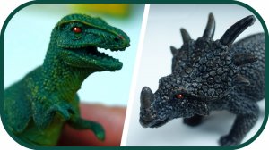 Динозавры. Распаковка боевых динозавров из пакетов с сюрпризами.