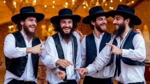 Еврейский танец с бутылками (танцоры живут в Москве, выезжают по другим городам)