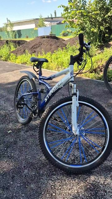 Эдит с нашими велосипедами