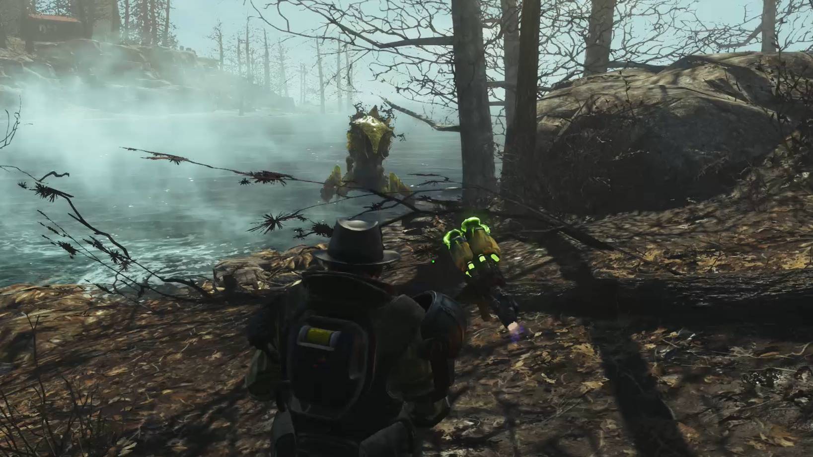 Fallout 4 Встреча с Легендарным Ядовитым Удильщикам Мир Far Harbor.