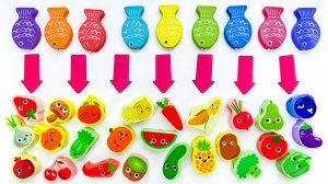 Рыбки Едят Фрукты и Овощи 🐟🍓 Учим Цвета и Названия Продуктов