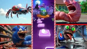 Человек-паук 🆚 СВИНКА ПЕППА.ОТЛИЧНО 🆚 SONIC.EXE 🆚 ПОЖИРАТЕЛЬ Пепси-КОЛОДЫ 🎶 Прыгай по плиткам