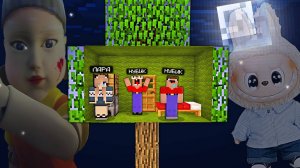 ОБУСТРОИЛИ ДОМ НА ДЕРЕВЕ И ПЕРЕЖИЛИ НОЧЬ В МАЙНКРАФТ 2 НУБА И ДЕВУШКА ПРО