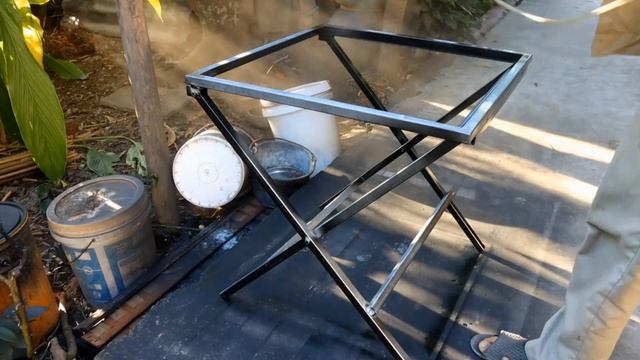Самодельный раскладной стол из профильной трубы смотреть онлайн