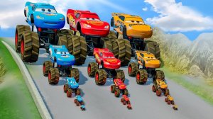 ГОНКА ЗНАМЕНИТЫХ ГОНЩИКОВ СПУСК С ГОРЫ ТАЧКИ МОЛНИЯ МАККУИН