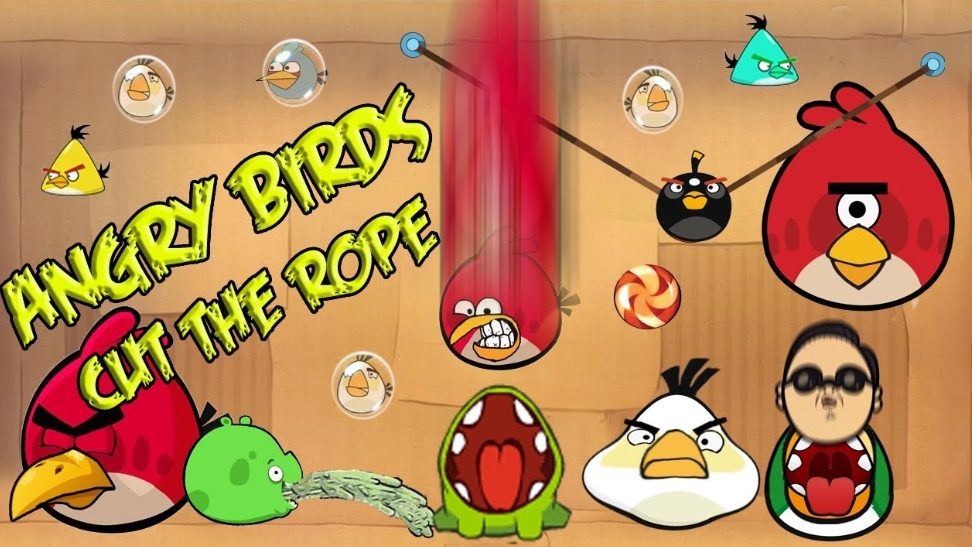 angry birds cut the rope mashup animated parody starring psy смотреть онлайн