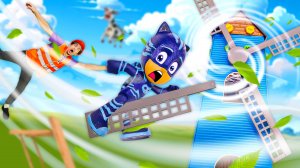 Опасное приключение Кэтбоя!  Только экскаватор Мастера Тук-Тука спас его! Видео для мальчиков