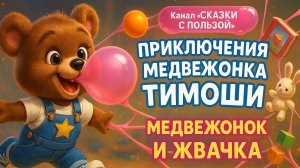 Медвежонок и жвачка 🍬 Развивающий мультфильм для детей 3-8 лет | Сказки с пользой