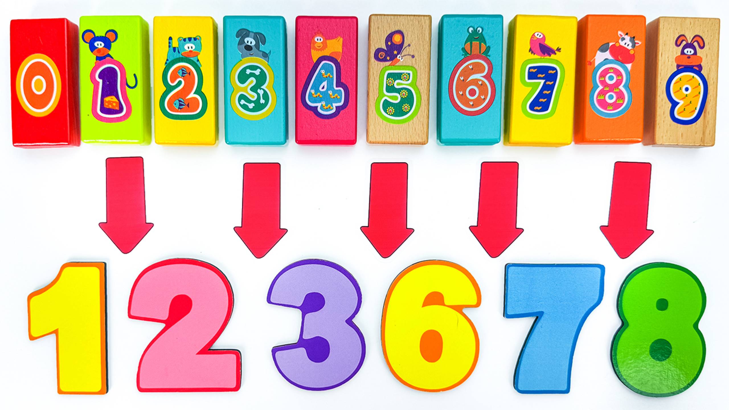 Учим Цифры и Считаем Предметы 💝🔢 Яркие Кубики для Малышей 🧸 смотреть онлайн