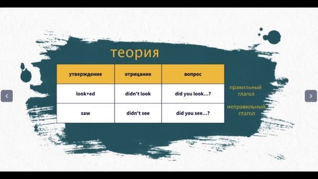 Past Simple практика смотреть онлайн