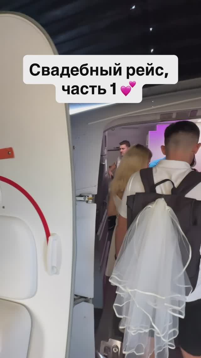 Свадебный рейс, часть 1. Привет, самолёт и привет Владислав и Екатерина, бортпроводники Победы смотреть онлайн