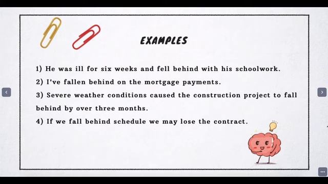 Phrasal Verbs. to fall behind смотреть онлайн
